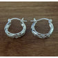 Vintage Sterling Silver Vine Hoop Earrings 925 TH Scroll Design Thailand 2.5g