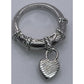 J Ripka Sterling Silver 925 Judith Ripka Dangle Pave CZ Heart Ring Size 6.5