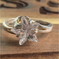 SETA Sterling Silver Star Ring 925 Clear CZ Star Statement Ring Size 8