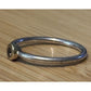 Sterling Silver And Gold Two Tone Amethyst Bezel Stacking Ring Size 6 Minimalist