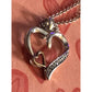 Helzberger Sterling Silver 925 & 10kt Gold Diamond Heart Pendant Necklace 17”
