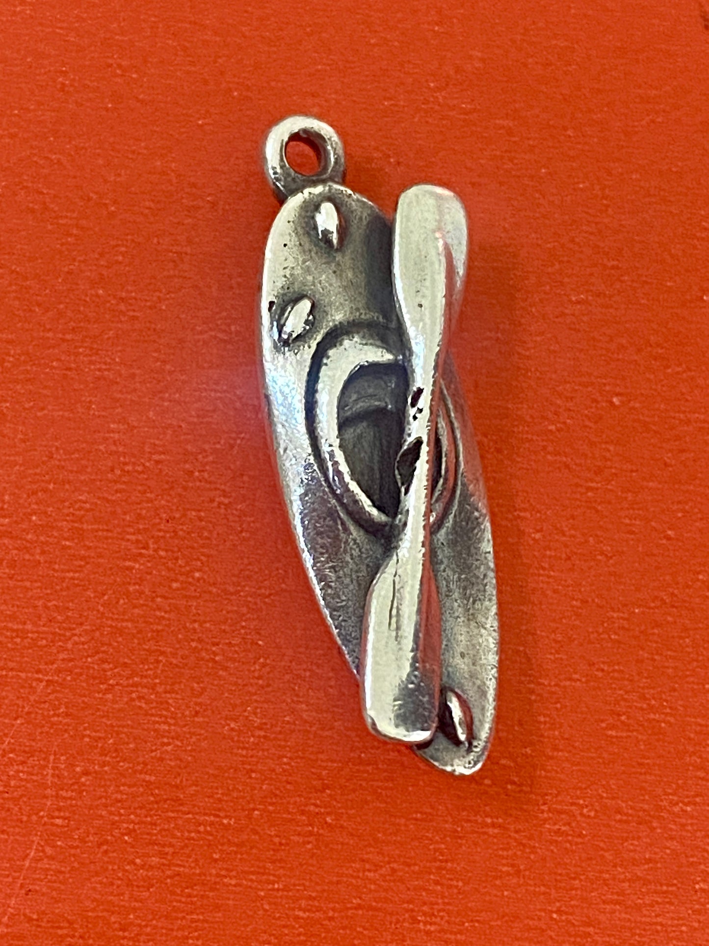 Preowned James Avery Retired Rare Silver Kayak Charm