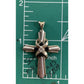 Vintage Sterling Silver Cross Pendant Black Stones W/God All Things Are Possible