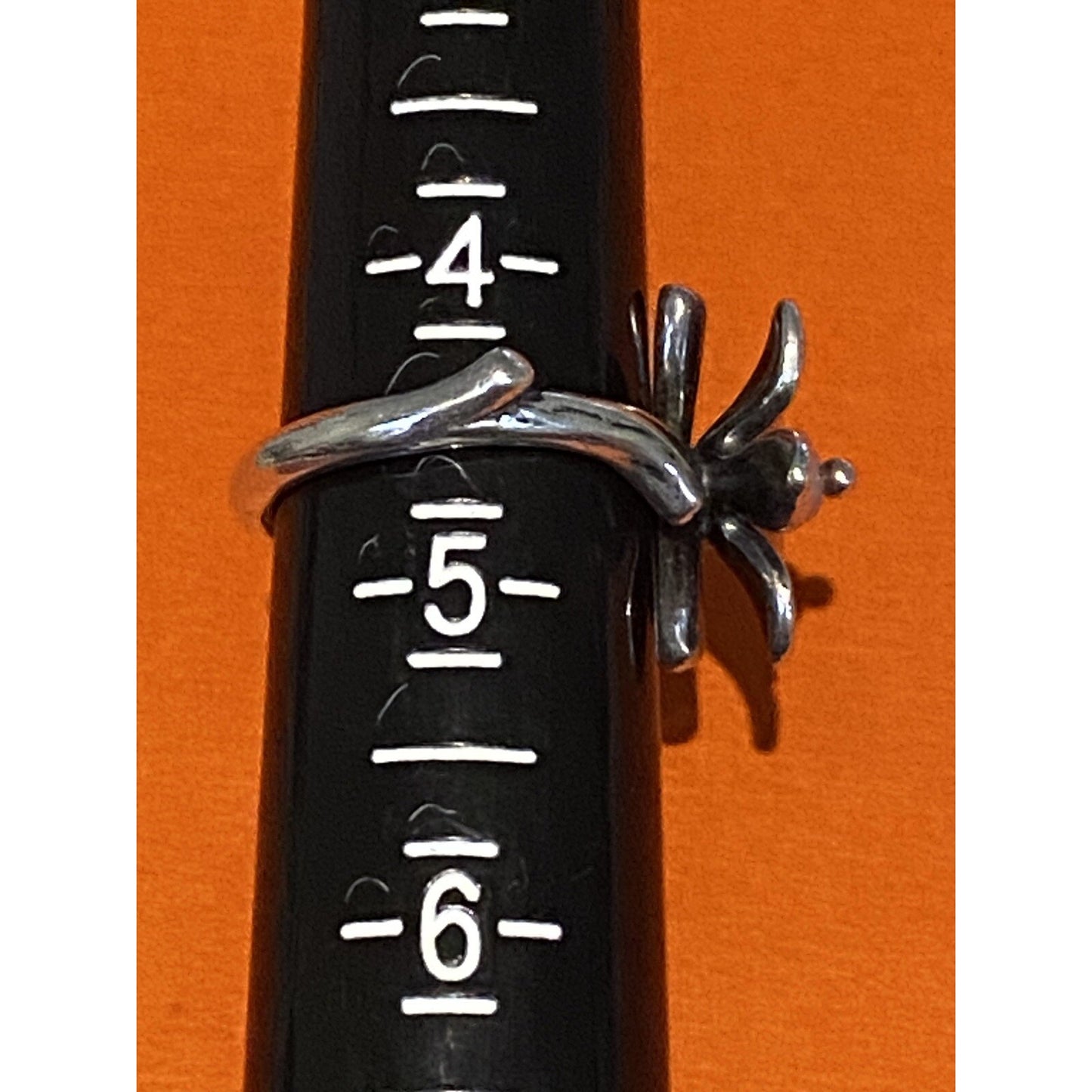 Pre owned James Avery Retired Silver Pink Blossom Flower W/ Pink Bead Size 4.5