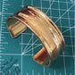 Vintage Monet Wide Gold Tone Cuff Bracelet 1” Signed Designer Statement
