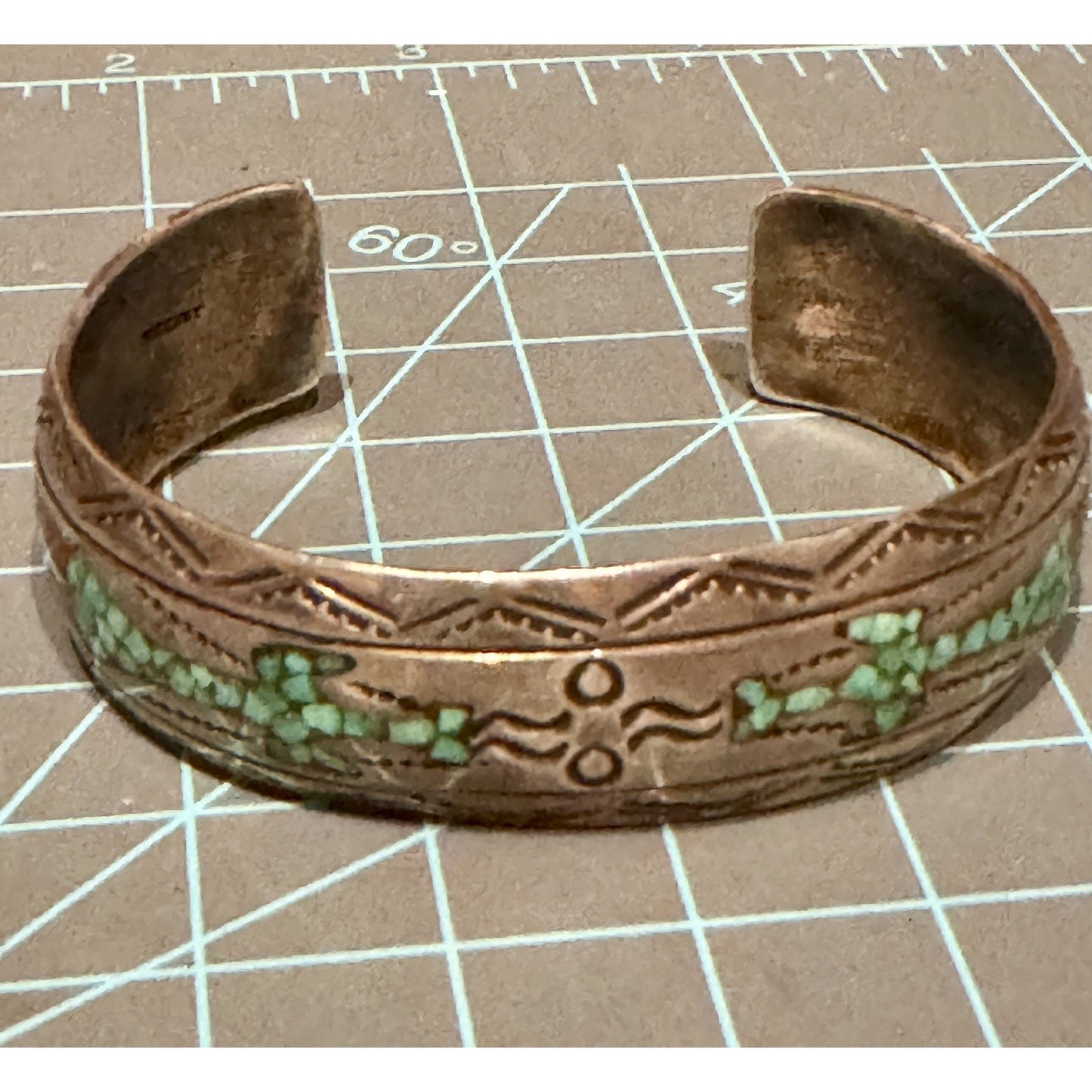 Signed Navajo J Nezzie Sterlin Silver Thunderbird Turquoise Coral Inlay Cuff 23g