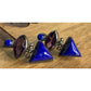 Vintage Sterling Silver Amethyst And Lapis Lazuli Modernist Dangle Drop Earrings