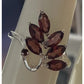 IBBC Sterling Silver Leaf Vine Wrap Ring 925 Marcasite Style Bypass Ring Size 7