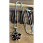 Vintage Garnet Gemstone Sterling Silver Flower Cluster Pendant On 925 Necklace