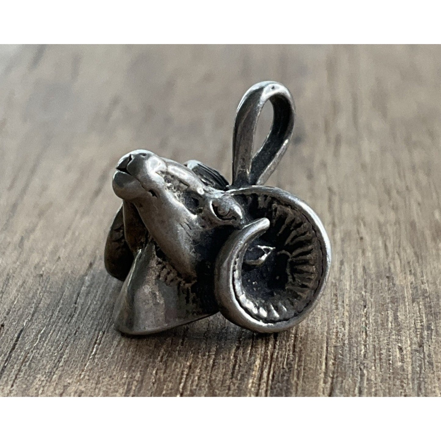 Vintage Sterling Silver Ram Charm
