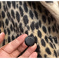 Luxury Pile Faux Fur Leopard Cheetah Print Coat Women’s XS Double Breasted