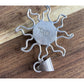 Sterling Silver Turquoise Sun Pendant Mexico 925 Southwestern Celestial Jewelry