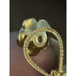 Vintage Rose Pearl Pendant on EAS Italy 925 Gold Plated Sterling Chain 24” Mint