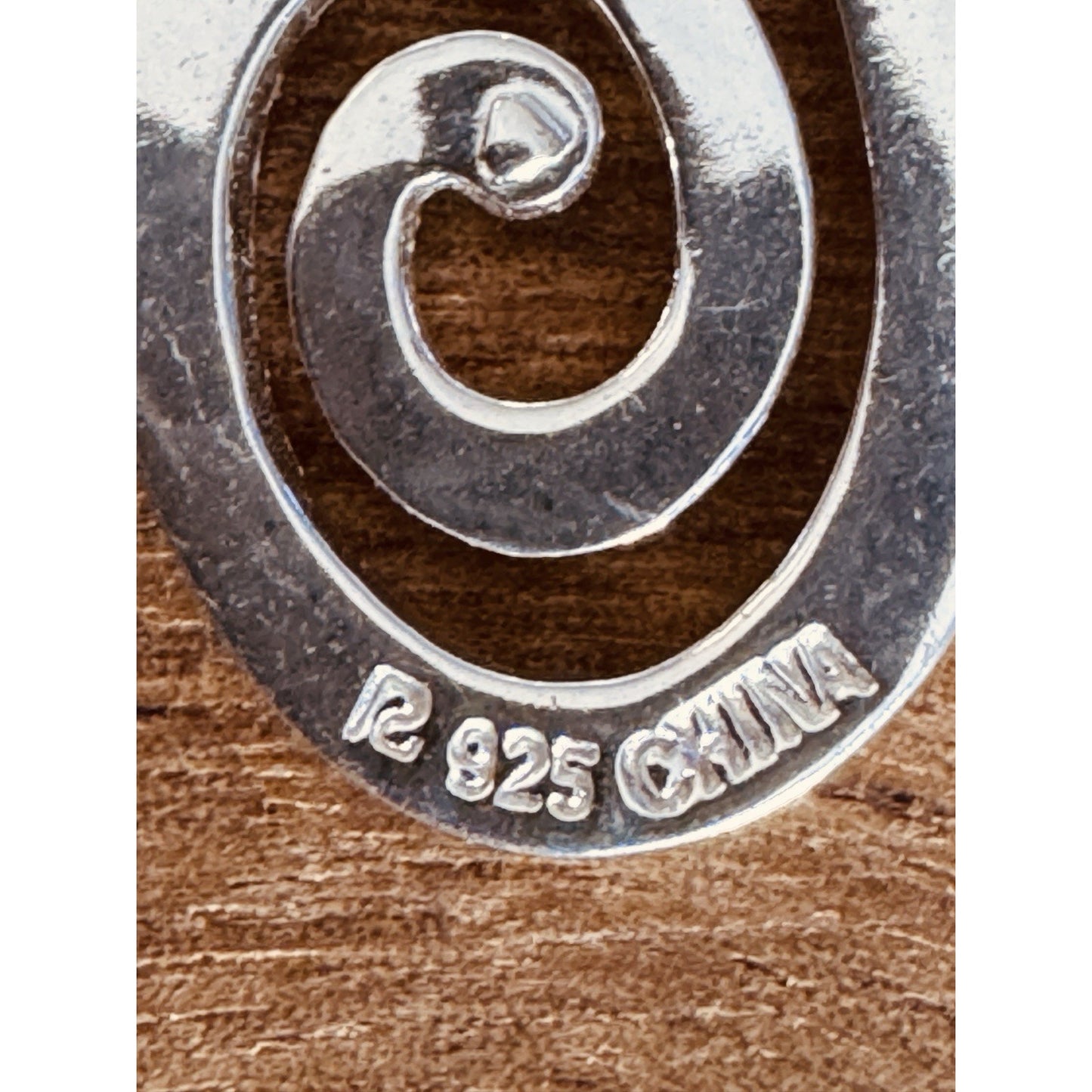 Sterling Silver Spiral Swirl Dangle Post Earrings 925 Modern Abstract 1.5” 9.9gr