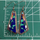 Southwest Sterling Silver Colorful Inlay Triangle Earrings
