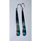 Vintage Native American Sterling Sleeping Beauty Turquoise Dangle Drop Earrings