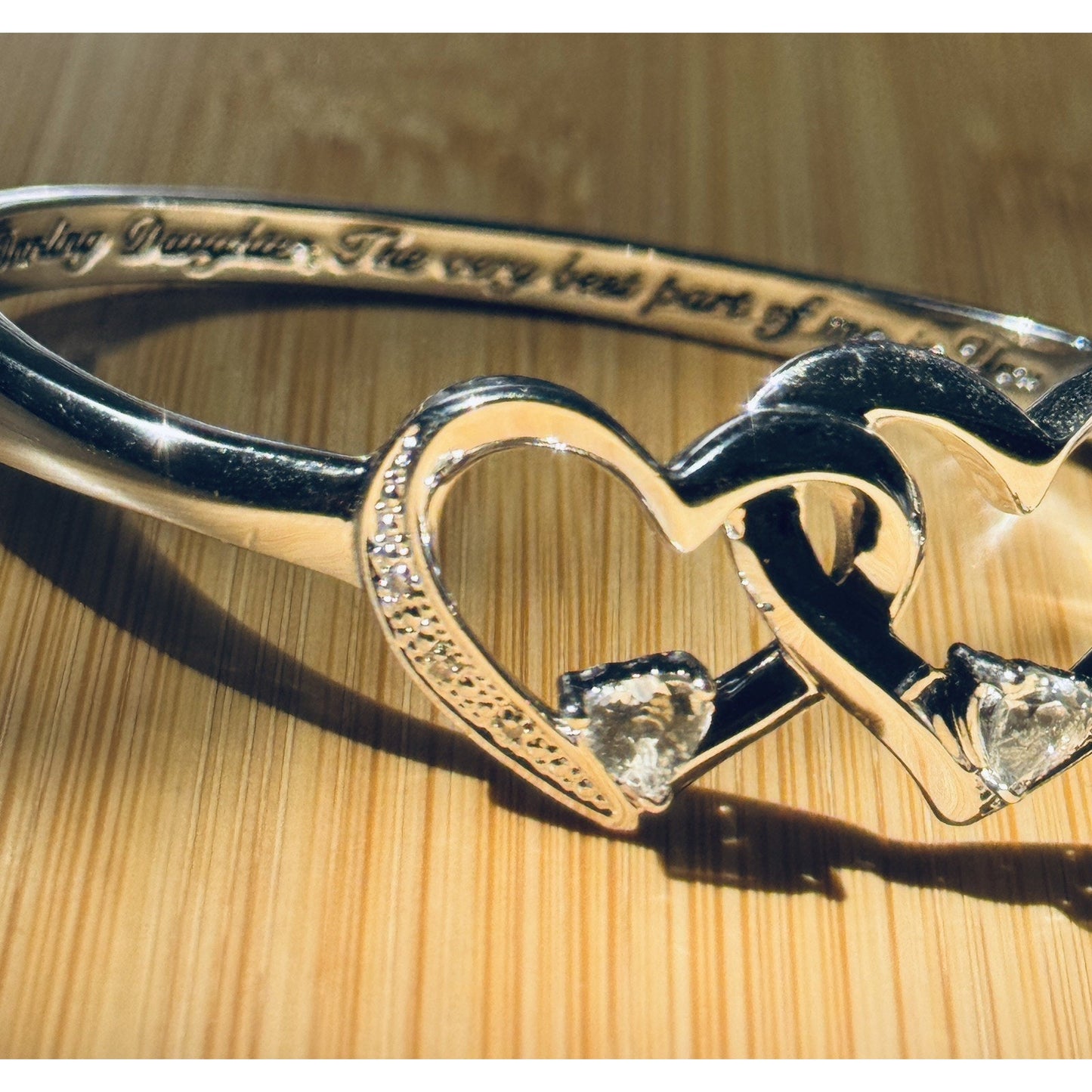 BNWOT Bradford Exchange Best Part Of Me Diamond And Topaz Bracelet For Daughter