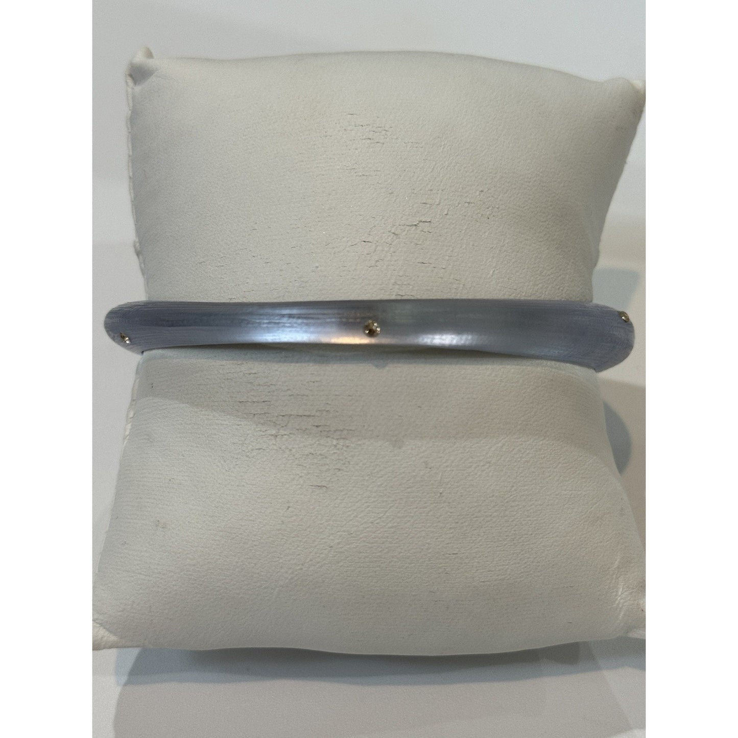 Vintage Rare Alexis Bittar Baby Blue Lucite Crystal Cluster Bangle Bracelet Pre-Owned