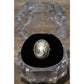 Vintage 800 Silver Cameo Mother Of Pearl Two Tone Twisted Ring Sz 6.75