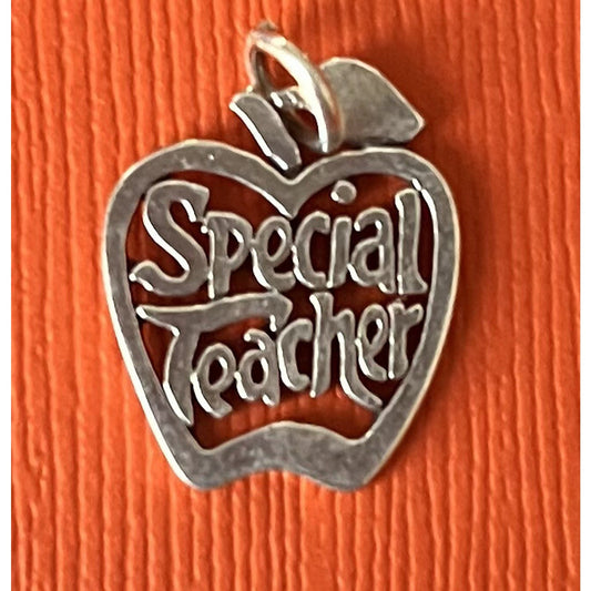 James Avery Retired Sterling Silver Special Teacher Charm Pre-Owned