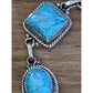 Vintage 925 Sterling Turquoise Bracelet 22.7g Adjustable Toggle Southwest Style