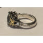 Vintage Ann King 925 18K Green Amethyst Prasiolite Pearl Butterfly Ring Sz 8.5