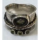 Bali Sterling Silver Mystic Quartz Peridot Gemstone Spinner Sz 8 Meditation Ring