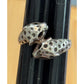 Vintage Jaguar Leopard Panther Cat Wrap Bypass Ring Size 8.5 Signed Vivian
