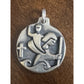 Pre owned James Avery RETIRED LARGEST Size St. Christopher Pendant Medallion 21 Grams 1.5”
