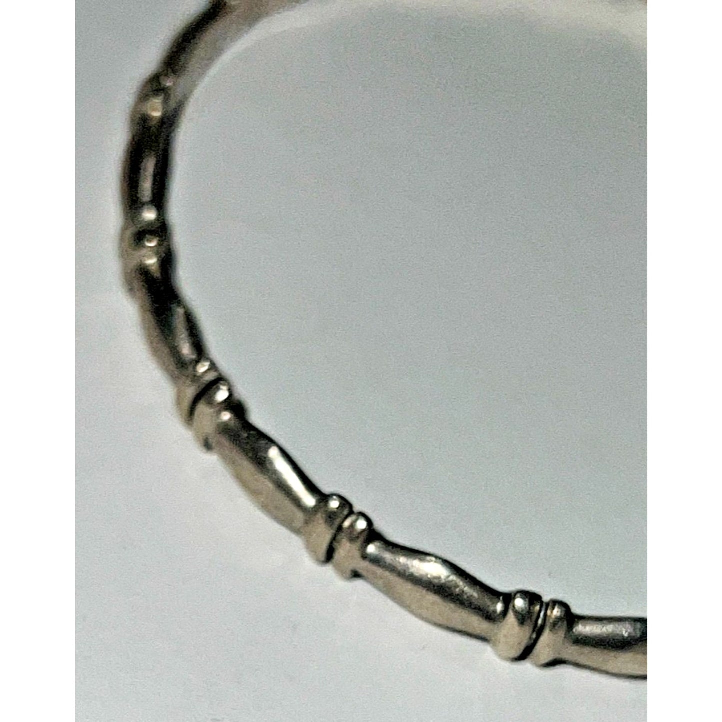 Vintage TAXCO Sterling Silver 925 Bamboo Pattern Bangle bracelet 23grams