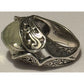Vintage Carolyn Pollack Sterling Silver Green Prehnite Southwestern Ring Sz 7.5