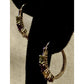 Vintage Ross Simons R925 Vermeil Amethyst Peridot Citrine Garnet Hoop Earrings