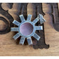 Sterling Silver Pink Cat’s Eye Sun Pendant