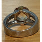 Vintage 925 Sterling Silver Champagne Quartz Statement Cocktail Ring Size 9.5