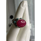 Sterling Silver 925 Pink Stone Turquoise Ring Statement Wide Band Size 5.5