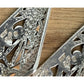 Vintage Sterling Silver Open Work Ornate Scroll Vine Hook Dangle Earrings Signed