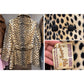 Luxury Pile Faux Fur Leopard Cheetah Print Coat Women’s XS Double Breasted