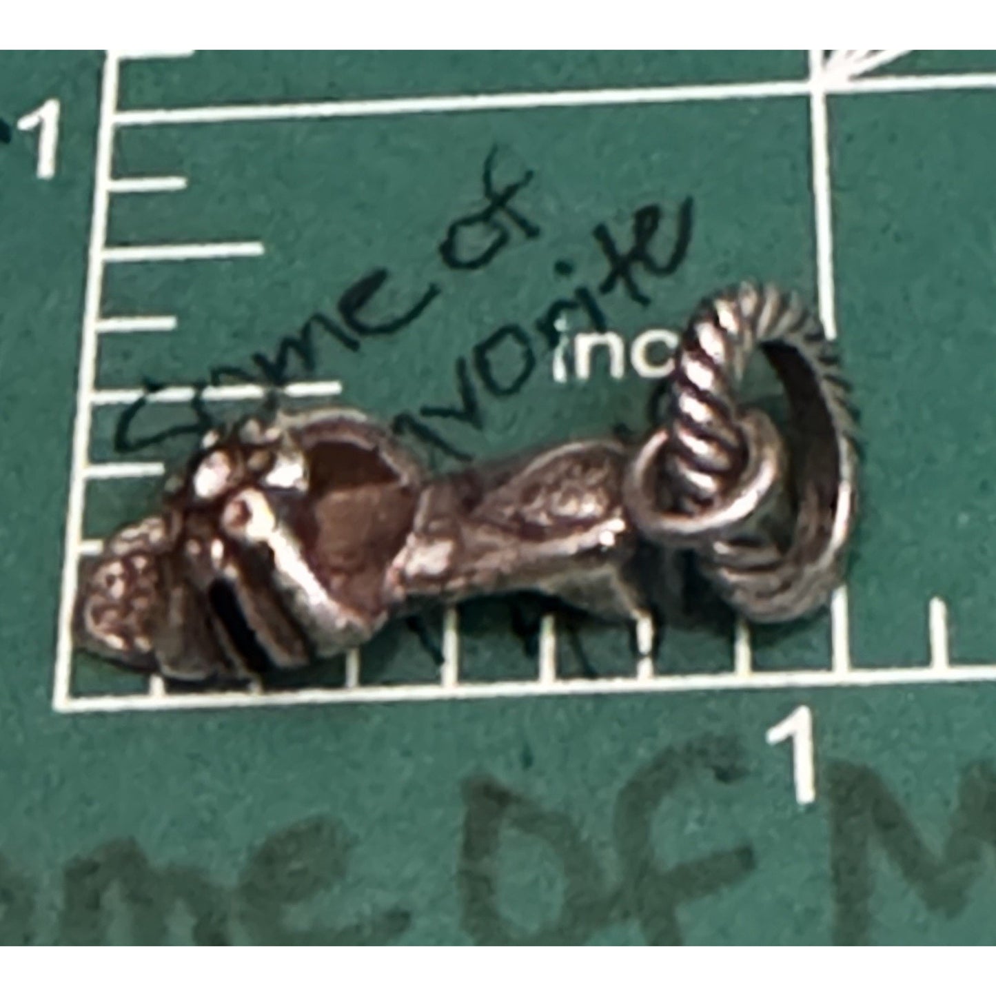 Sterling Silver 3D High Heel Sandal Shoe Charm Heart Scroll Fashion Pendant