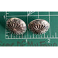 Vintage Sterling Silver Concho Floral Bold Dome Earrings 12g