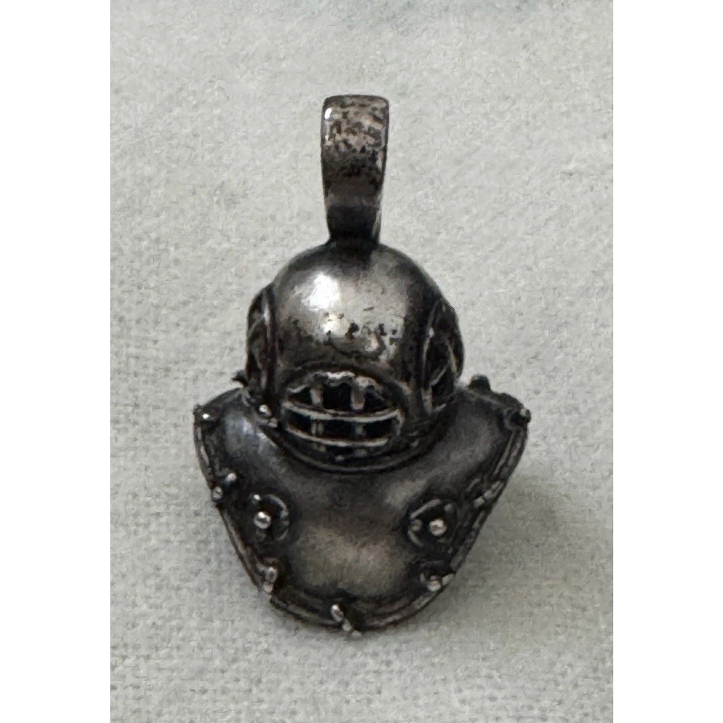 Kabana 925 Sterling Silver Deep Sea Diver Diving Helmet Pendant Navy Diver Charm
