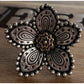 Retired James Avery Sterling Silver And Bronze Beaded Festive Flower Ring Size 5