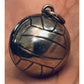 Vintage 925 Sterling Silver 3D Volleyball Ball Sports Charm Pendant - 1980-1990s