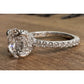 Carizza Sterling Silver Solitaire Bridal Ring Size 6.75 Large Round Engagement