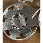 Vintage Sterling Silver Two Tone Butterfly Flower 1.5” Dangle Drop Boho Earrings