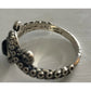 Vintage Sterling Silver Octopus Tentacle Ring Size 10 Black Onyx Stone Ocean