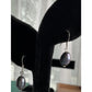 RJ Sterling Silver Dark Pearl Dangle Earrings RJ 925