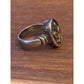 Vintage Ann King 925 Sterling Silver Fleur De Lis Ring w/ 18K Gold Accents 7.5