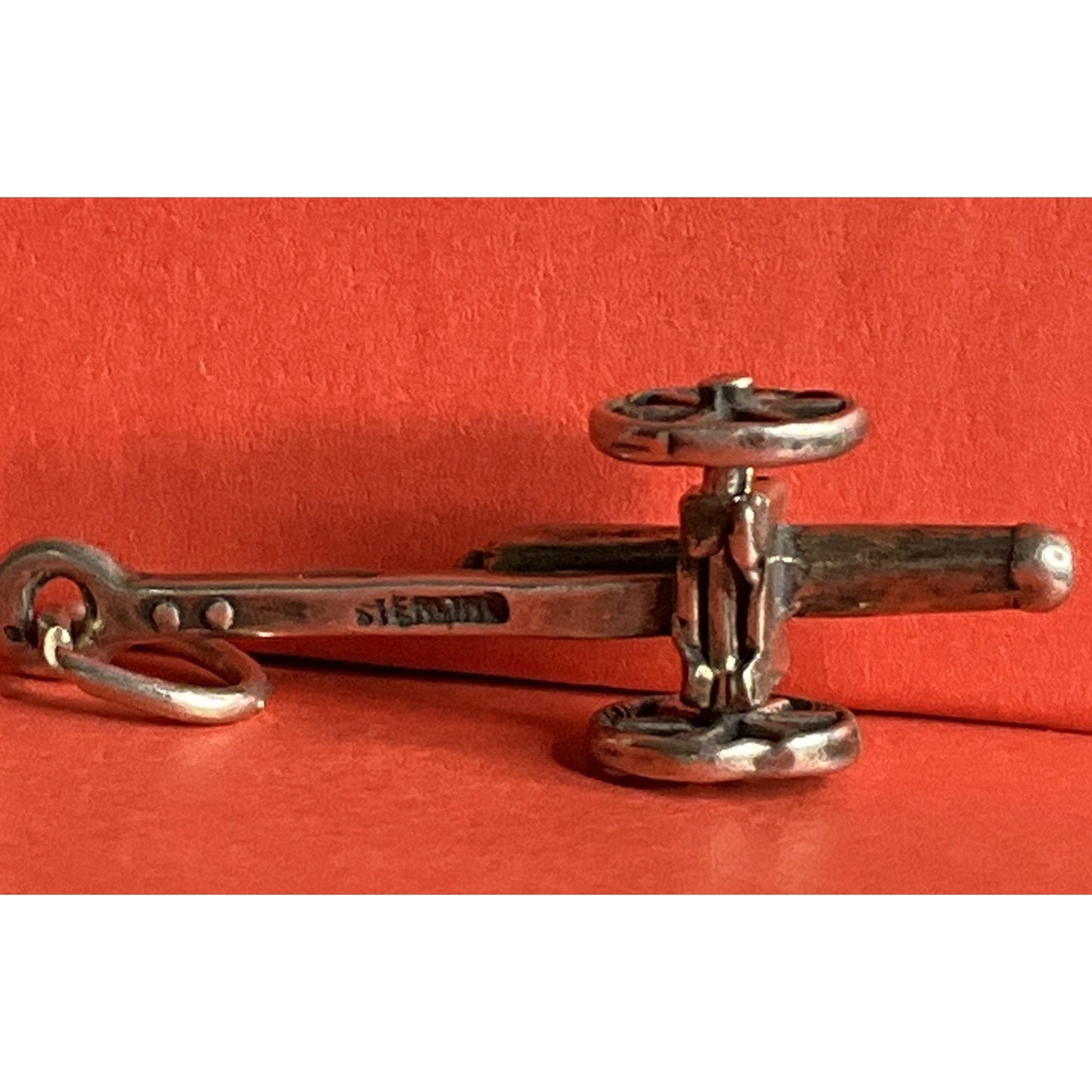 Vintage Sterling Silver Cannon Charm