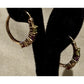 Vintage Ross Simons R925 Vermeil Amethyst Peridot Citrine Garnet Hoop Earrings