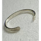 Pre owned James Avery Retired Silver Forged Hammered Cuff Bracelet M In JA Box & Pouch